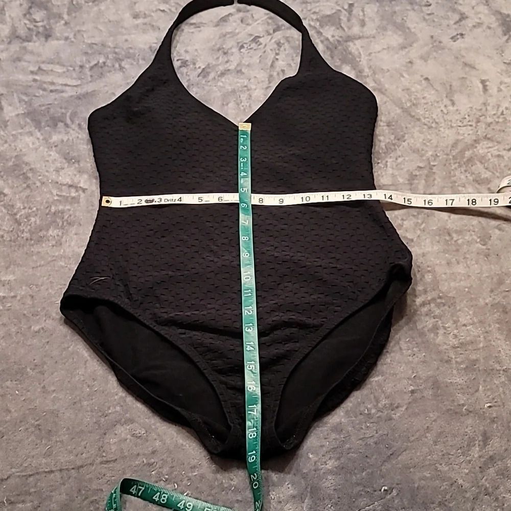 0173. EUC ~ VINTAGE ~ Halterneck Rockabilly 🎲 Speedo ~ 16 ~ Black